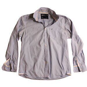 American Eagle Outfitters Mens Vintage Fit Blue Button Up Shirt Large